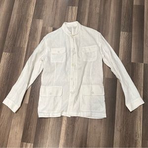 Alain Manoukian white linen Sahara vest shirt/jacket. NWT